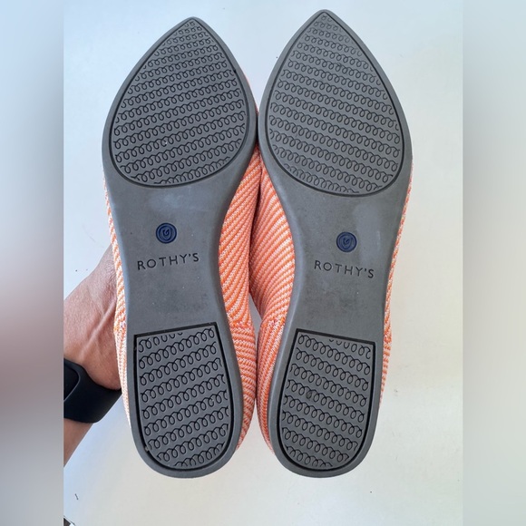 Rothy’s The Point Flat Orange Sherbet Shoes Women’s Size 6.5 - Picture 9 of 9